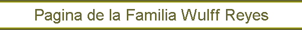 Pagina de la Familia Wulff Reyes